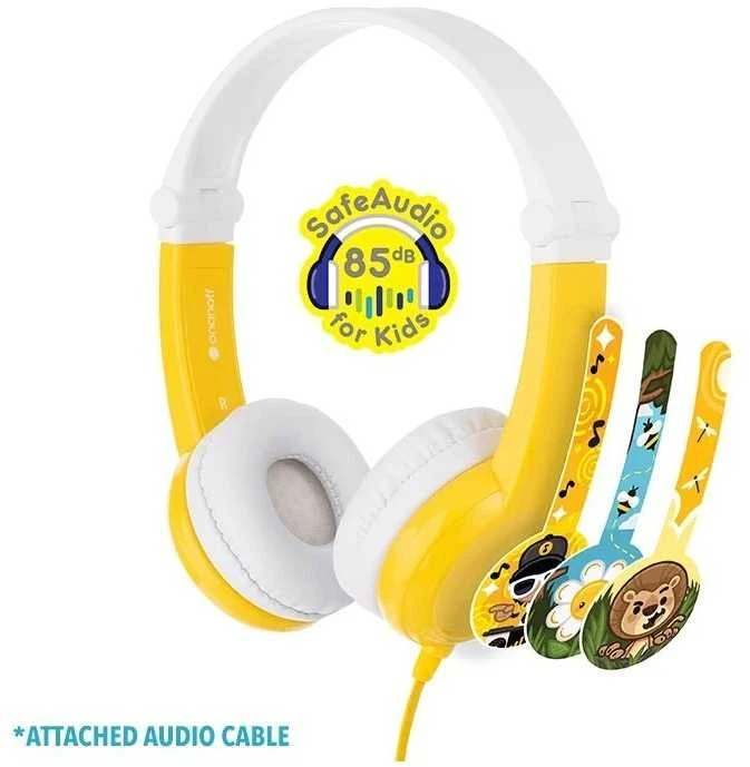 Buddyphones Prijunkite geltonas ausines