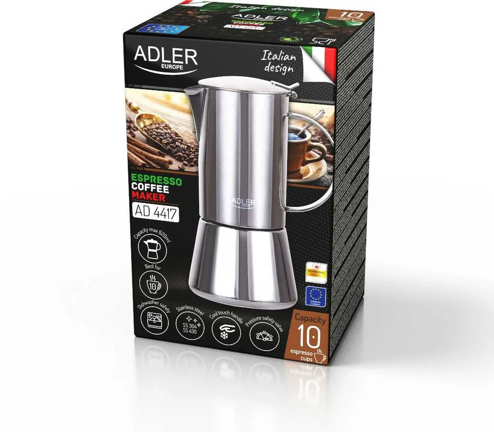 Adler | Espreso | AD 4417 | Nerūdijantis plienas