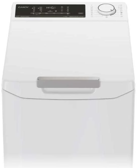 Candy TCA274TM4-S Skalbimo mašina, B, Top loading, Gylis 60 cm, 7kg, Baltas | Candy