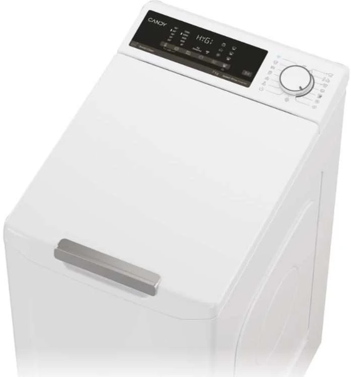 Candy TCA274TM4-S Skalbimo mašina, B, Top loading, Gylis 60 cm, 7kg, Baltas | Candy