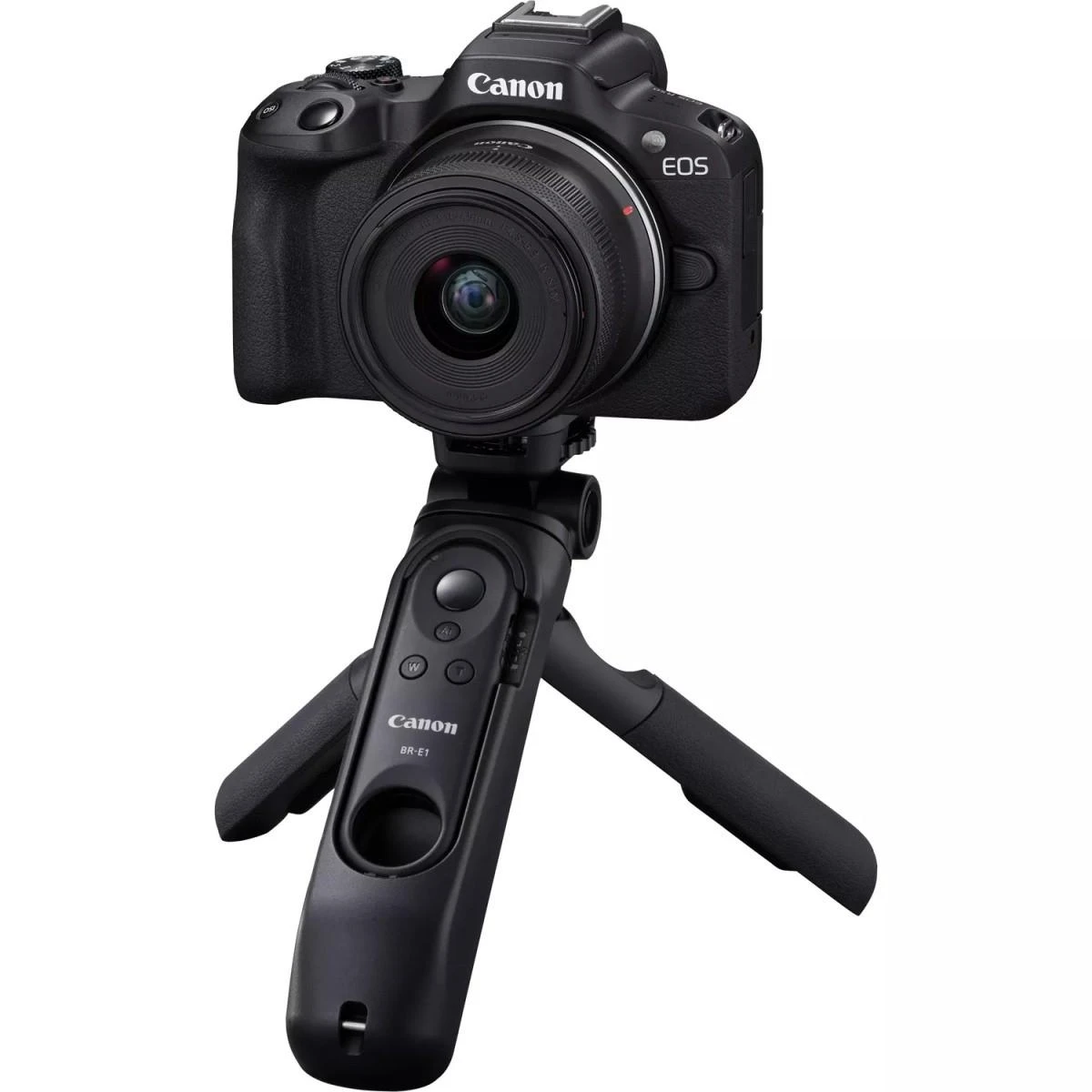 „Canon“ | EOS R50 + RF-S 18–45 mm „CREATOR“ rinkinys (SIP) | 24,2 megapikselių | Vaizdo stabilizatorius | ISO jautrumas (maks.) 32000 | Ekrano įstrižainė 2,95 colio | „Wi-Fi“ | Vaizdo įrašymas | Automatinis, rankinis | CMOS | Juodas