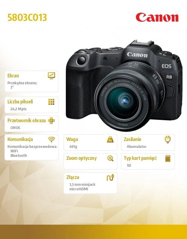 Canon EOS R8 + RF 24-50mm IS STM (Juodas)