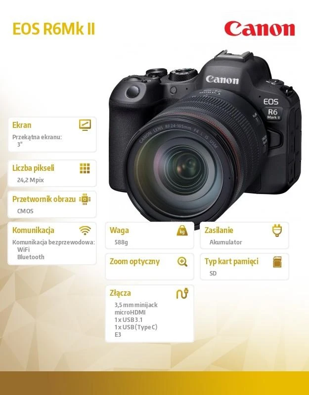 „Canon EOS R6 Mark II“ + RF 24-105 mm F4 L IS USM
