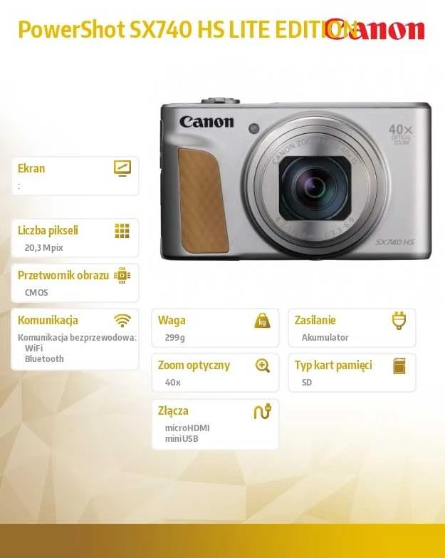 Canon PowerShot SX740 HS Lite Sidabrinė