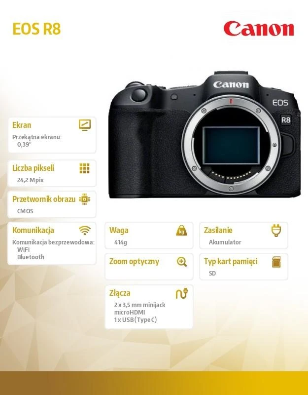 Canon EOS R8 Body (Juodas)
