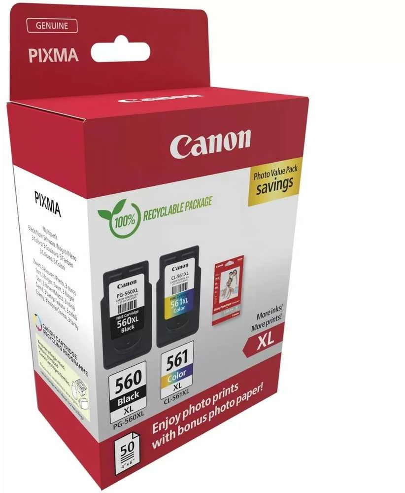 Canon CRG PG-560XL/CL-561XL (3712C008) Rašalinių kasečių komplektas, BK/CMY