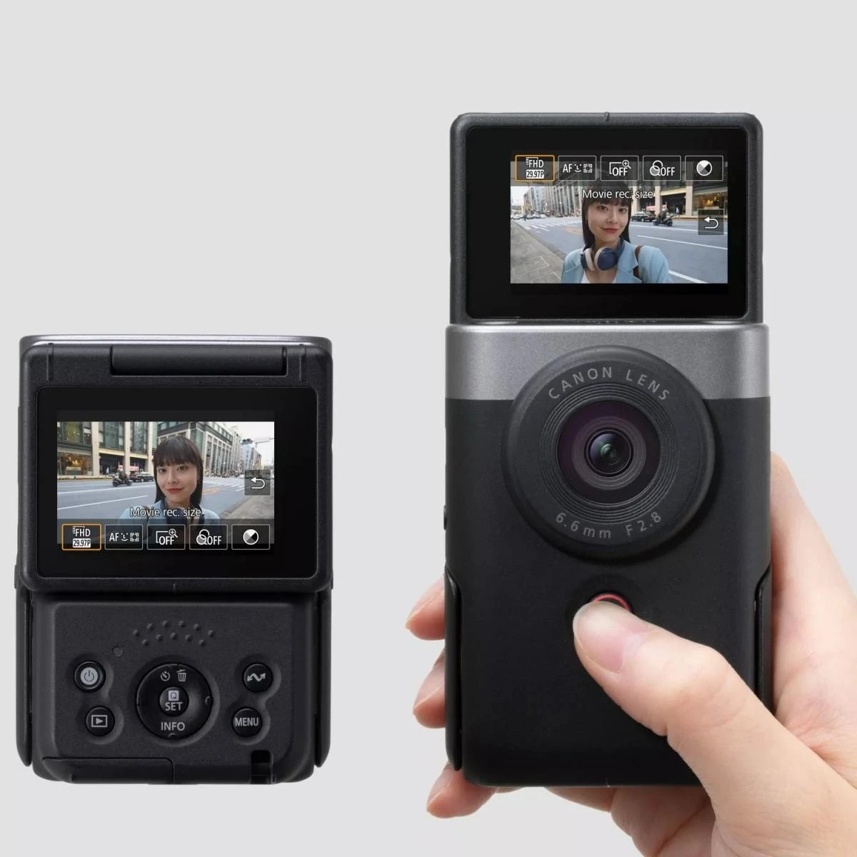 Canon PowerShot V10 Advanced Vlogging Kit Sidabrinė