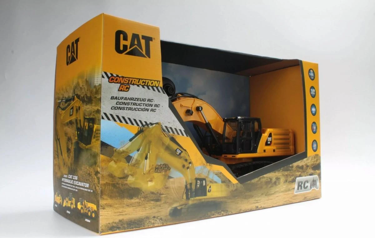 Carrera Nuotoliniu būdu valdoma žaislinė ekskavatorius Caterpillar geltonas