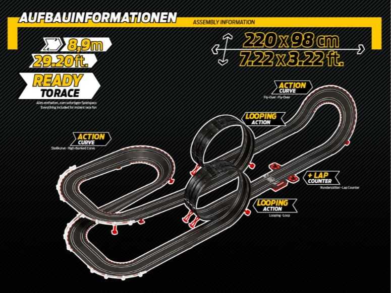 Žaislinė lenktynių trasa Carrera Go DTM 8,9 m