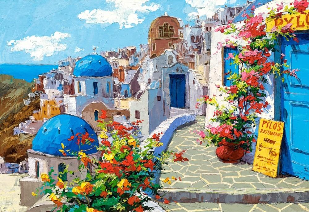 Castorland Dėlionė 2000 vnt. - Pavasaris Santorini aprašymas - Prekės nuotrauka