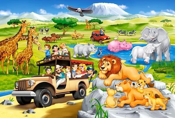 Castorland Dėlionė 40 vnt. - Safario nuotykiai