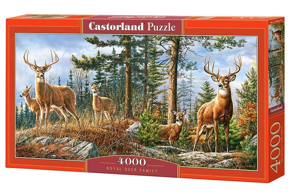 Castorland Dėlionė 4000 vnt. - Elnių šeima aprašymas - Prekės nuotrauka