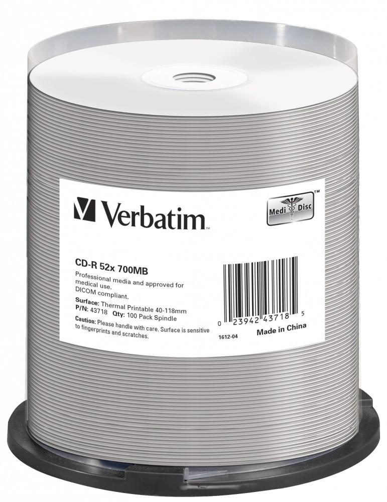 Verbatim 43718 neįrašytas CD diskas CD-R 700 MB 100 vnt