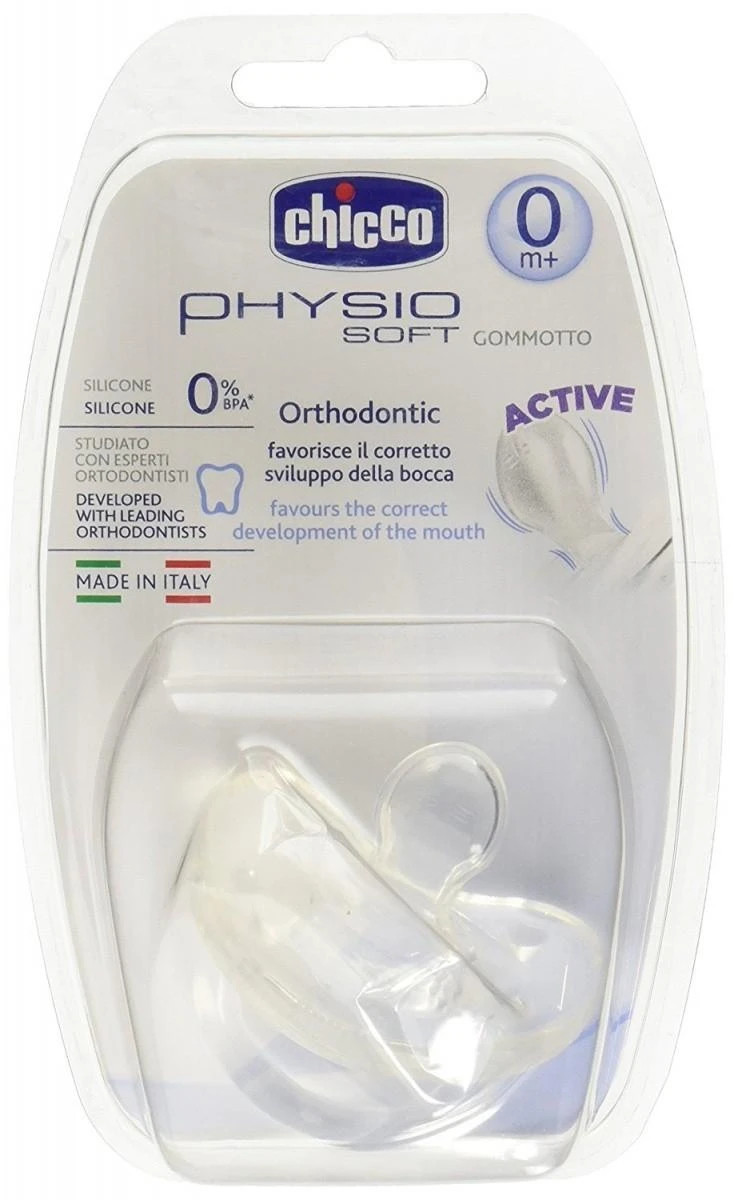 Chicco CHI Silikoninis čiulptukas PHYSIO SOFT, 0-6 mėn.+