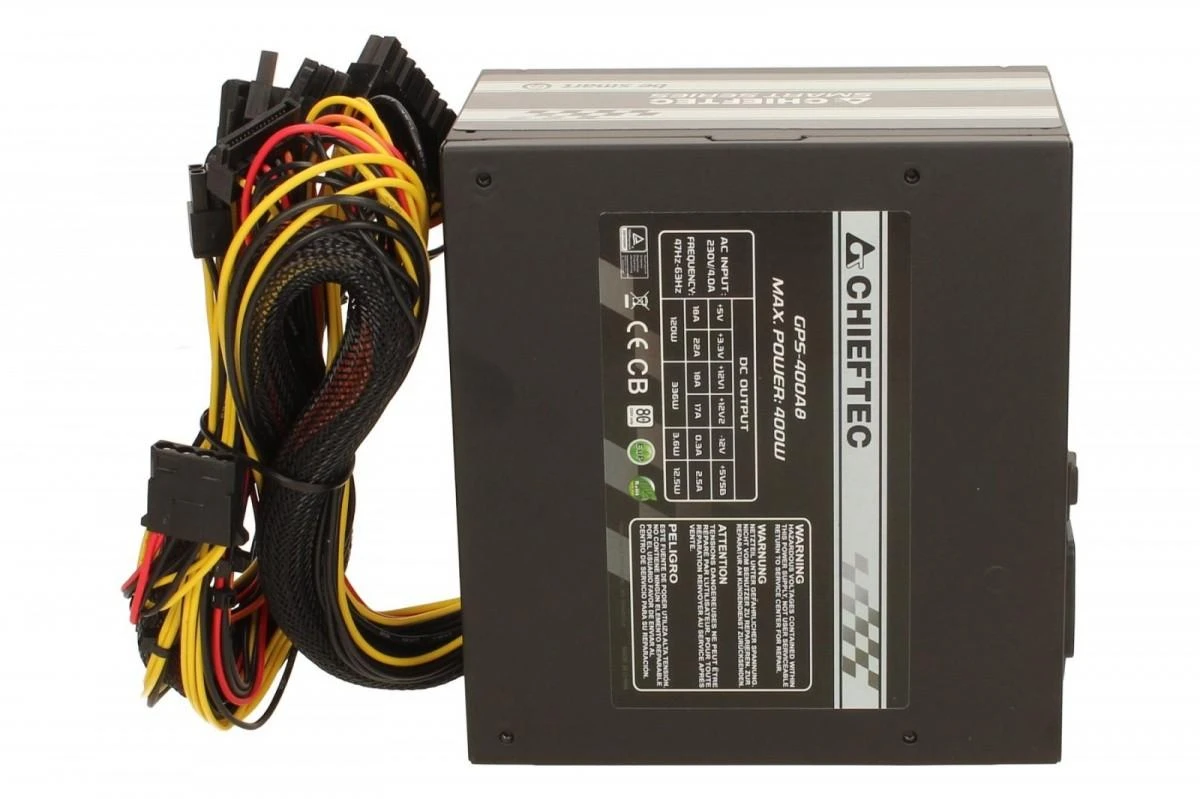 Maitinimo blokas Chieftec ATX SMART serijos GPS-400A8, 400W dėžutėje