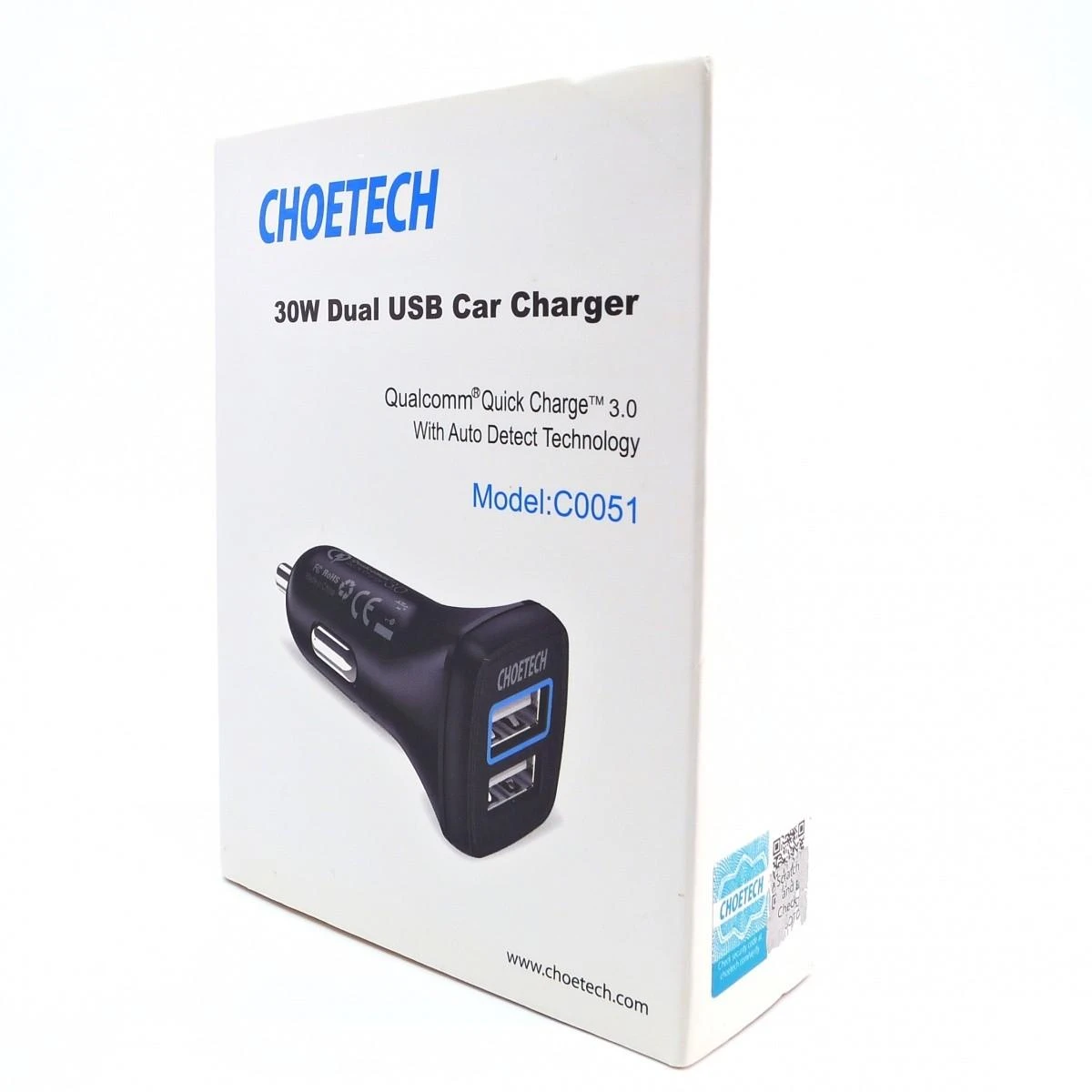Kroviklis CHOETECH 2xUSB A, 36W, QC3.0