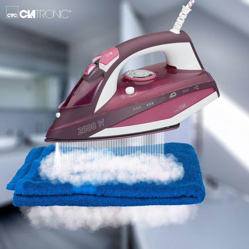 Garų Lygintuvas - Clatronic DB 3705 2600 W Keraminis Padas Rožinė