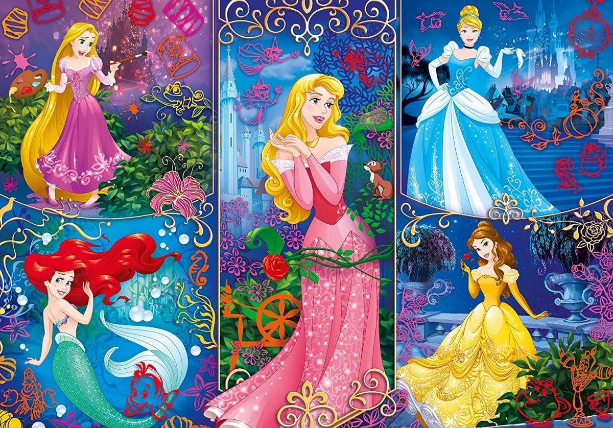 Clementoni 3D Dėlionė 104 vnt. - Disney princesės