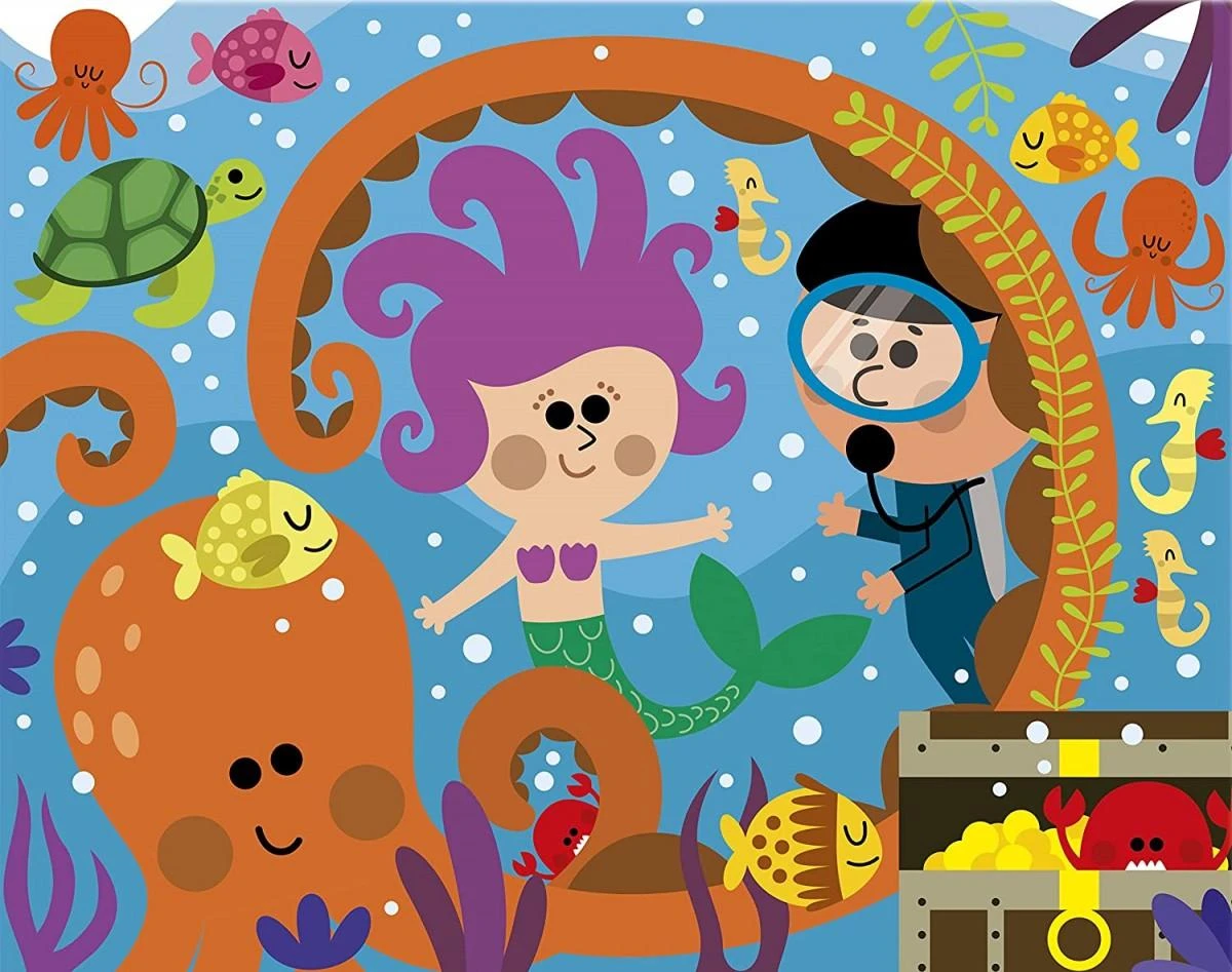 Clementoni Dėlionė 30 vnt. - Vandeniu spalvinama dėlionė (Water Magic) aprašymas - Prekės nuotrauka