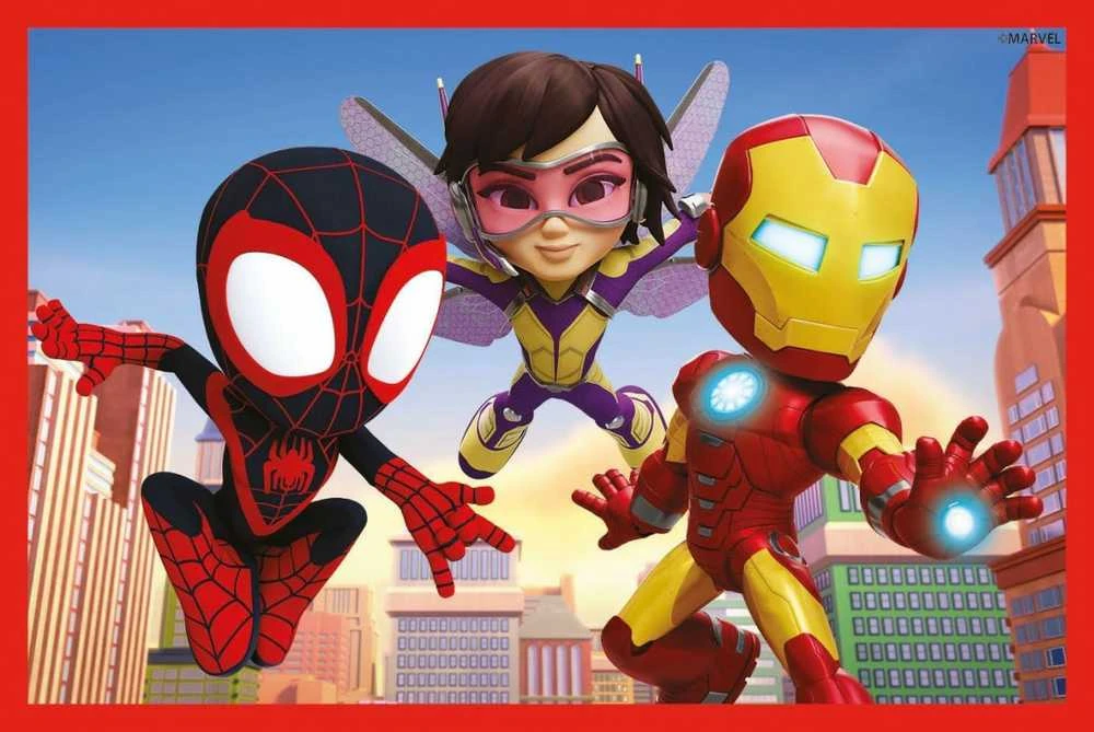 Dėlionė Clementoni CLE Cubi klocki 6 Spidey_Jo nuostabūs draugai 40661