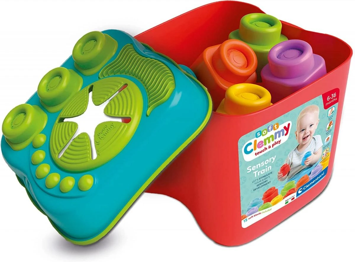 Clementoni sensorinis žaislas su kaladėlėmis "Sensory Bucket"