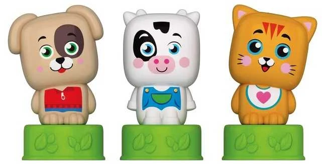 Clementoni kaladėlės Soft Clemmy su knygute "Sweet Animals"