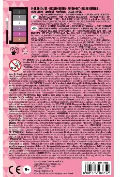 Clementoni Toys CLE Crazy Chic paletė Party Queen 18835