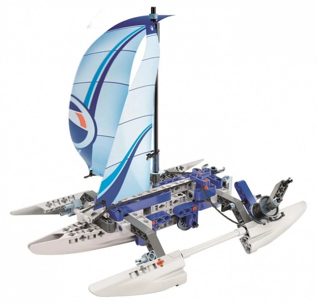 Mechanikos laboratorijos konstravimo rinkinys – plūduriuojantis Trimaranas – Clementoni 50698