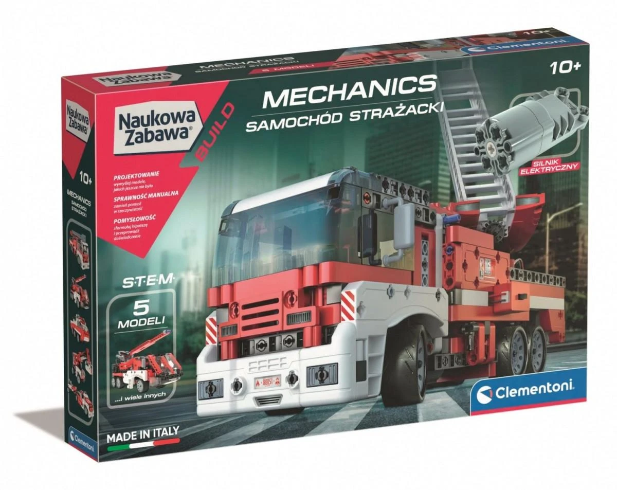 Konstrukcinis rinkinys Mechanikos laboratorija - Gaisrinis automobilis - Clementoni 50728