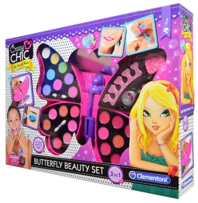 CLEMENTONI CRAZY CHIC drugelių grožio rinkinys 4 viename (FI), 78236