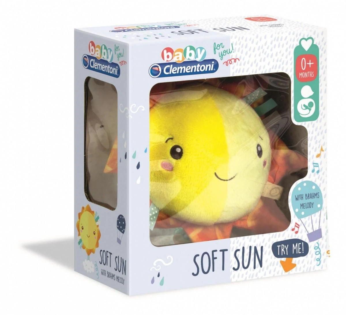 Clementoni Baby minkštas pakabinamas žaislas "Soft Sun"