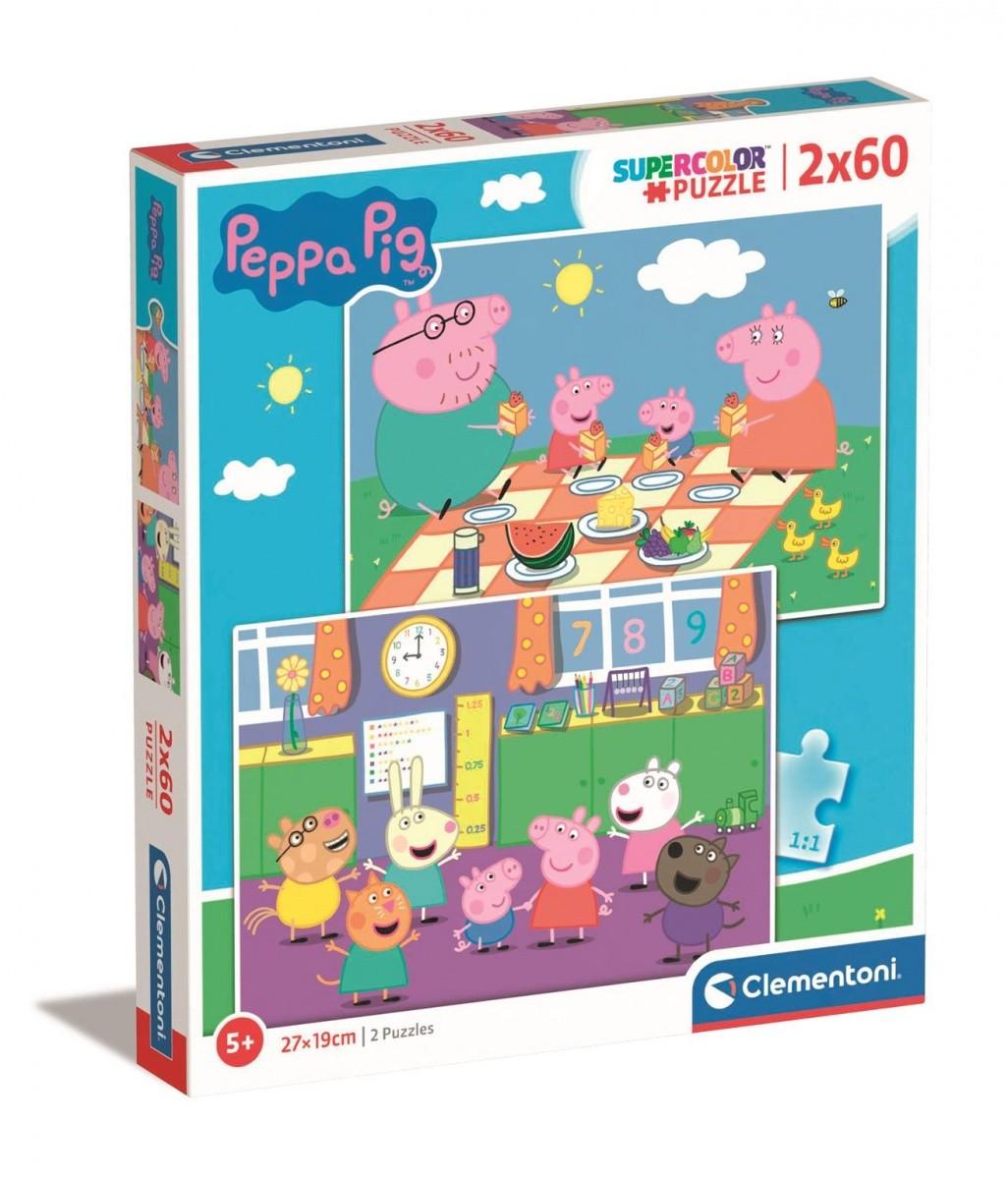 Clementoni Dėlionė 2x60 vnt. - Peppa Pig