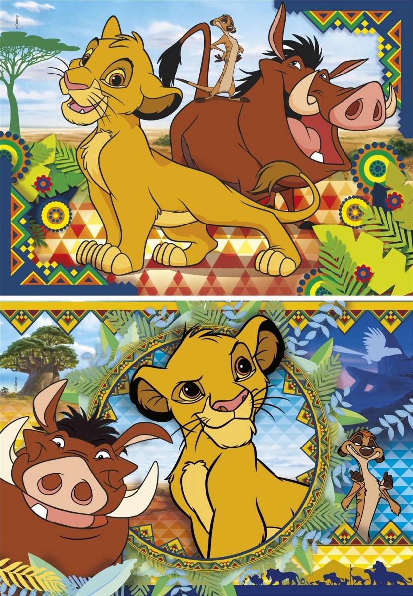 Clementoni Dėlionė 2x60 vnt. - Liūtas karalius