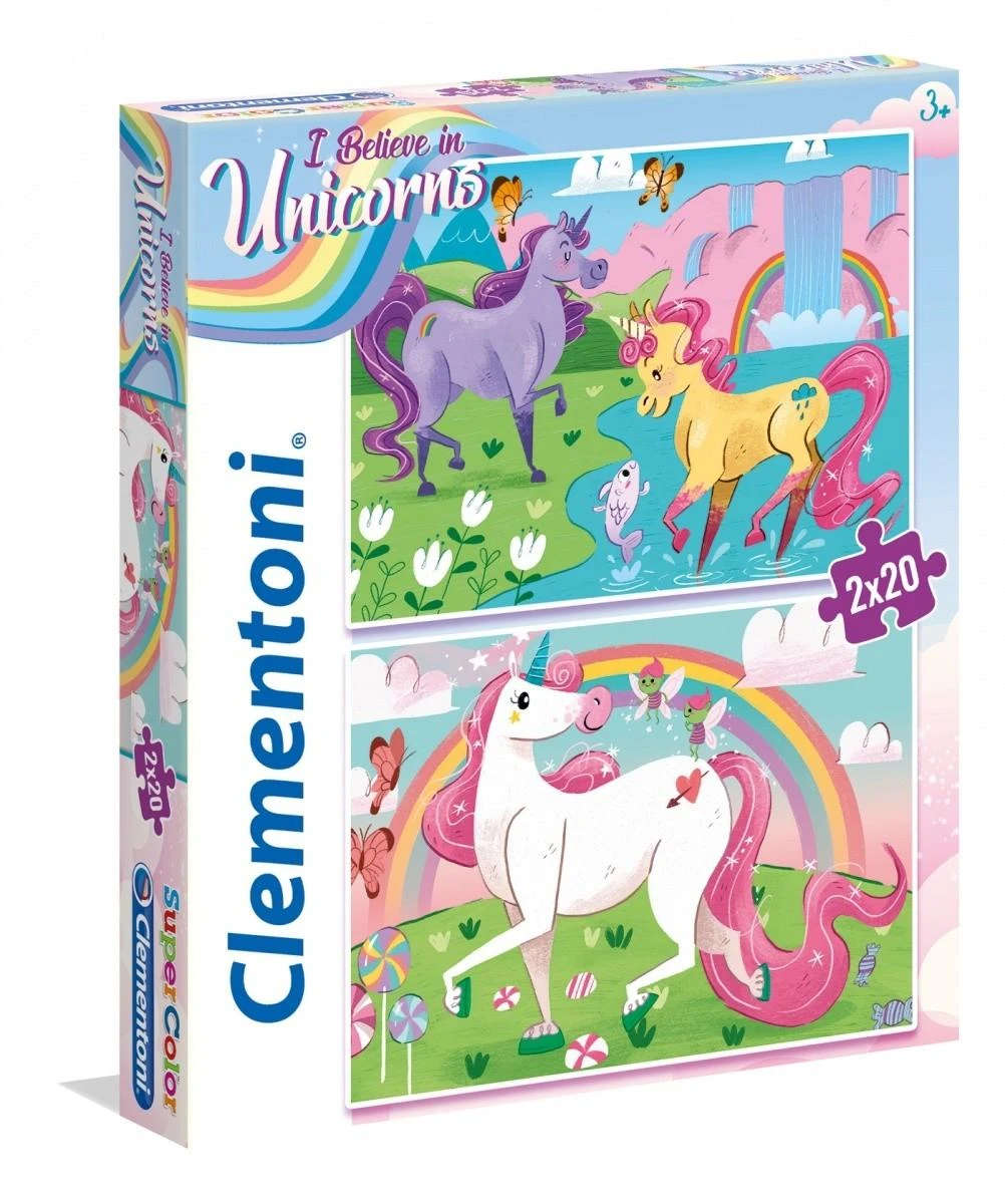 Clementoni Dėlionė 2x20 vnt. - Vienaragiai