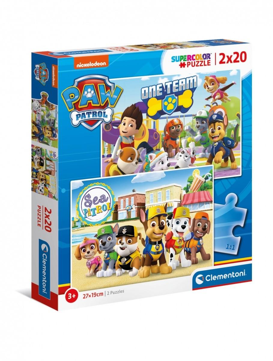 Clementoni Dėlionė 2x20 vnt. - Šunyčiai patruliai (Paw Patrol) aprašymas - Prekės nuotrauka