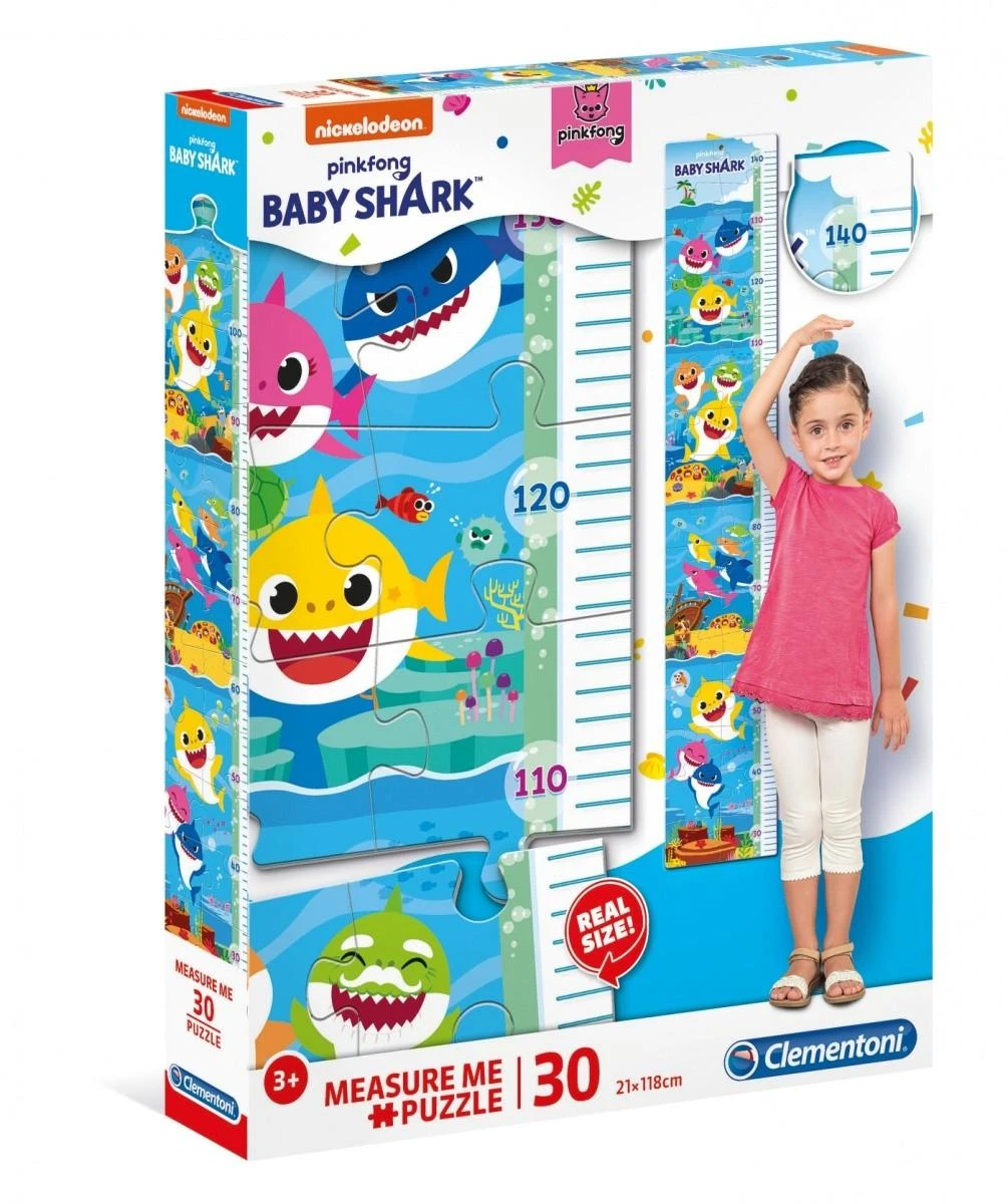 Clementoni dėlionė - ūgio matuoklė "Baby Shark" 30 pcs