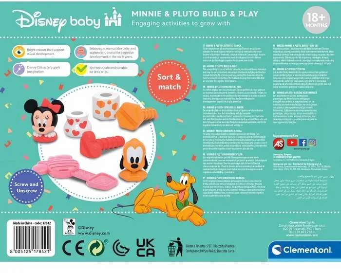 Clementoni žaislai CLE BABY Disney Minnie Build and Play 17842
