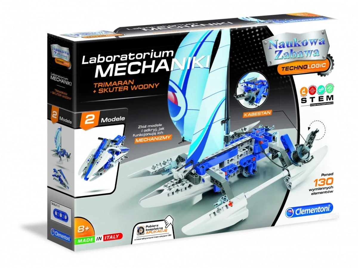 Clementoni Statybinis rinkinys Mechanikos laboratorija Trimaranas ir vandens motociklas