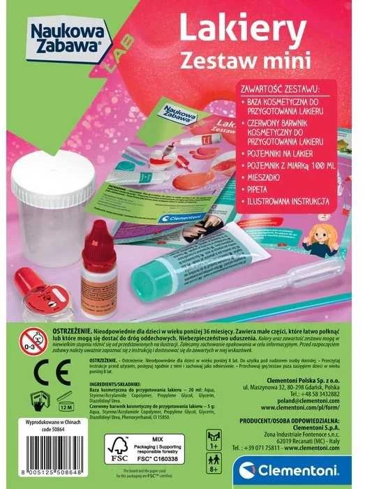 Clementoni Science Fun Rinkinys Mini nagų lakai