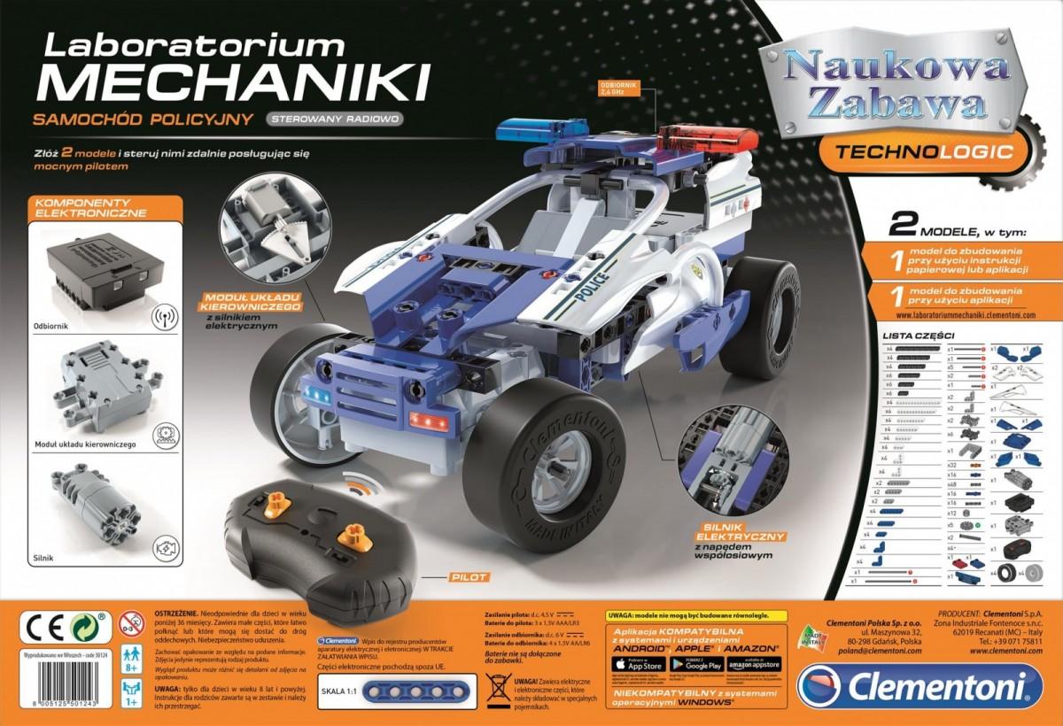 Statybinis rinkinys - policijos automobilis su nuotolinio valdymo pultu - Clementoni 50124