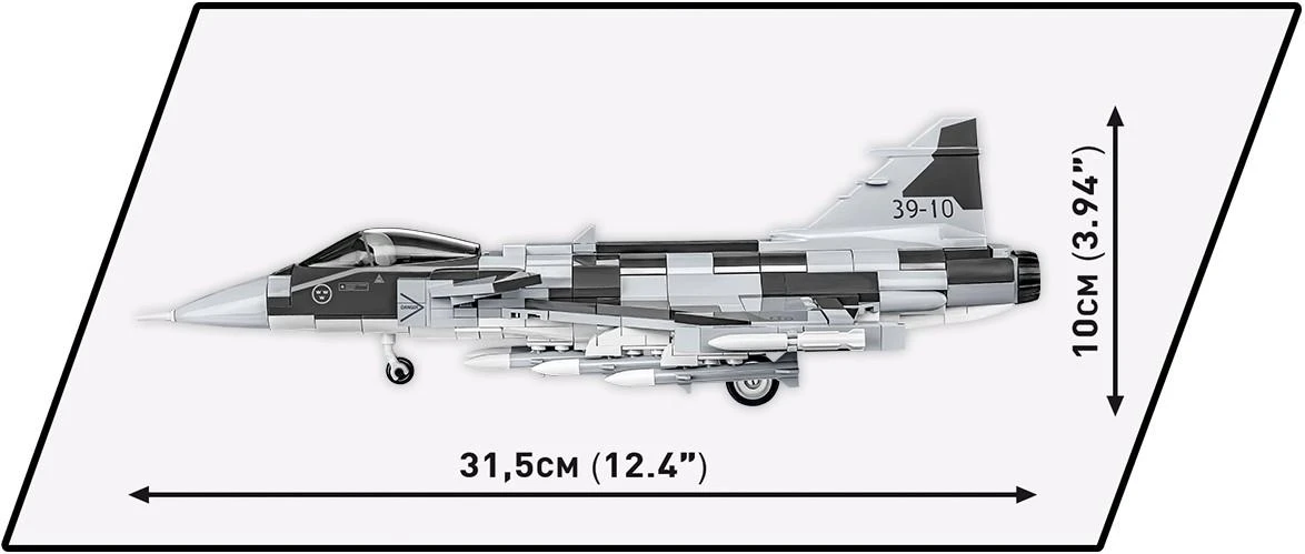 Cobi Konstruktorius karinis lėktuvas Saab Jas 39 Gripen E, 480 detalių
