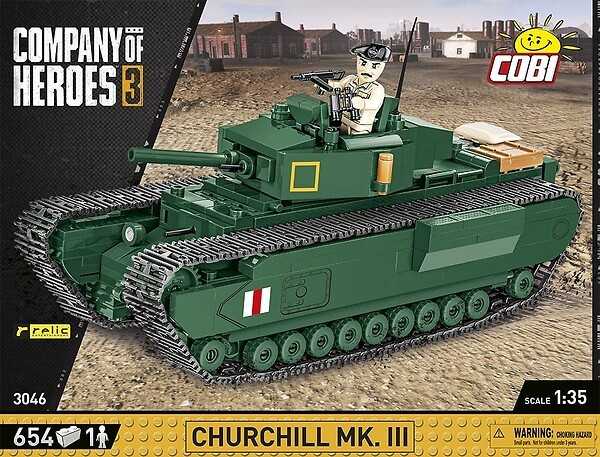 Tank modelis - COBI - Churchill MK.III - 500 dalių - Žalias - Nuo 10 metų
