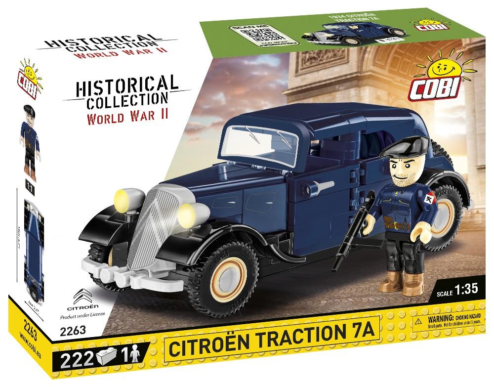 Statybiniai blokai - COBI - Citroën Traction 7A - 222 dalys - Karo soldato figūra - 1:35