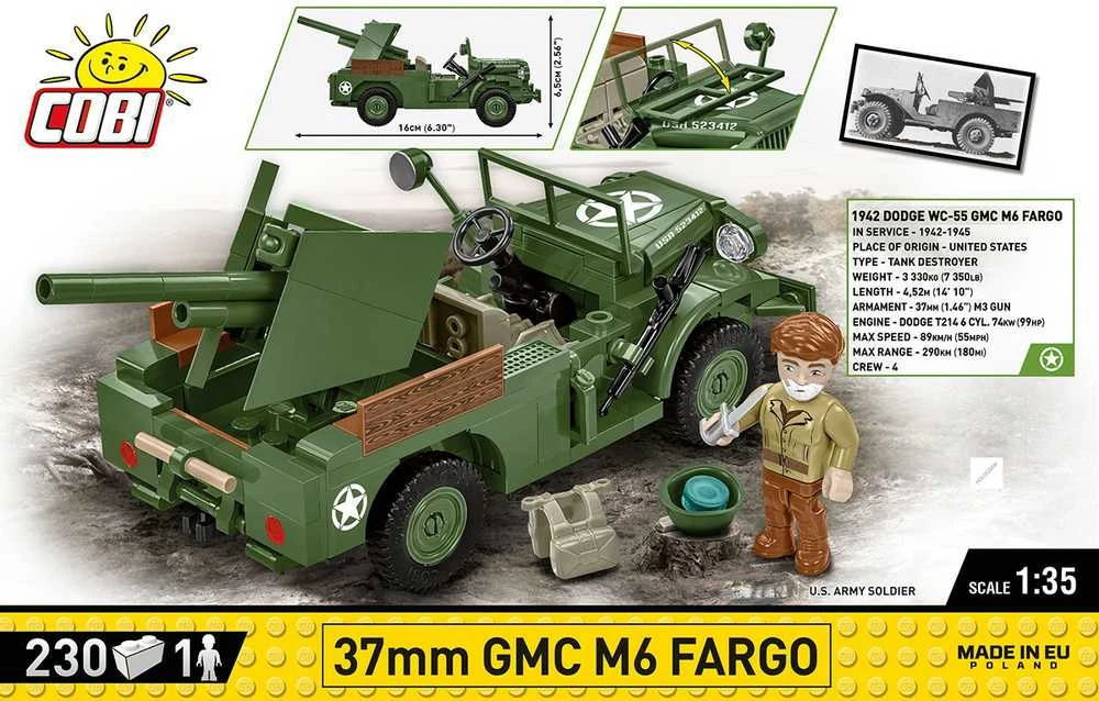 Maketas - COBI - GMC M6 FARGO - Plastikas - Interjeras - Vaikams/Mišrus