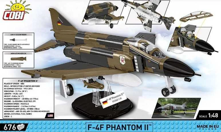 Statybos žaidimas - COBI - F-4F Phantom II - Rudas - Surinkimo komplektas - Vaikams