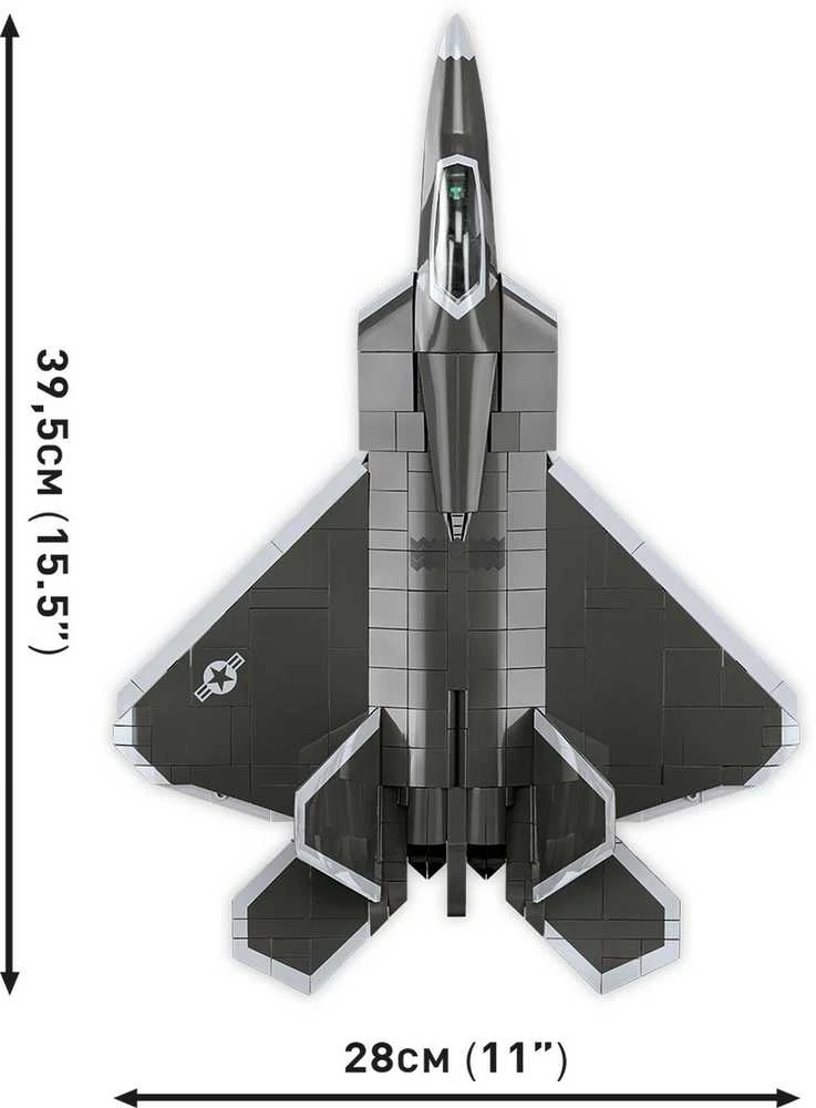 Cobi Klocki Ginkluotųjų pajėgų „Lockheed F-22 Raptor“ blokai