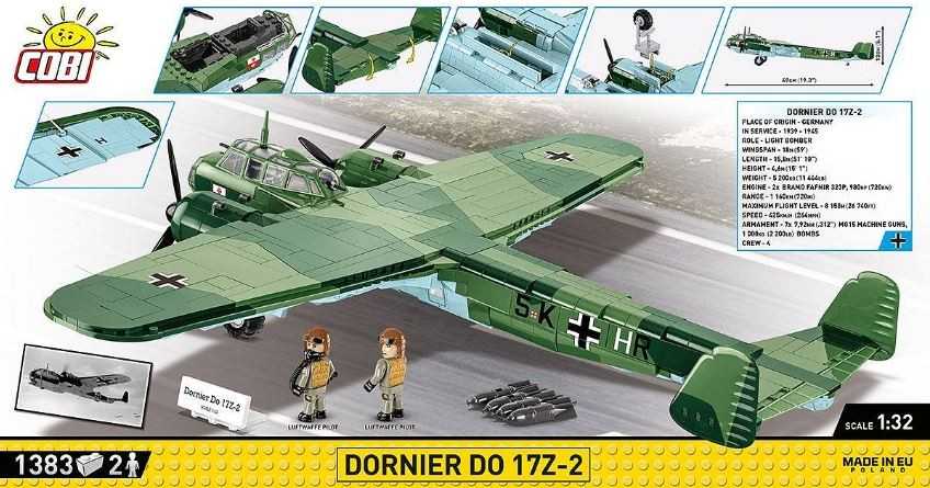 Cobi Lėktuvas – DORNIER – DO 17Z-2 – Pagrindinė spalva: balta