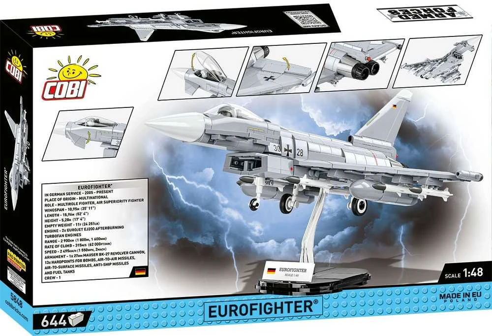 COBI Eurofighter Typhoon konstruktorius, 1:48, 644 det., 8+, Nr. 5848
