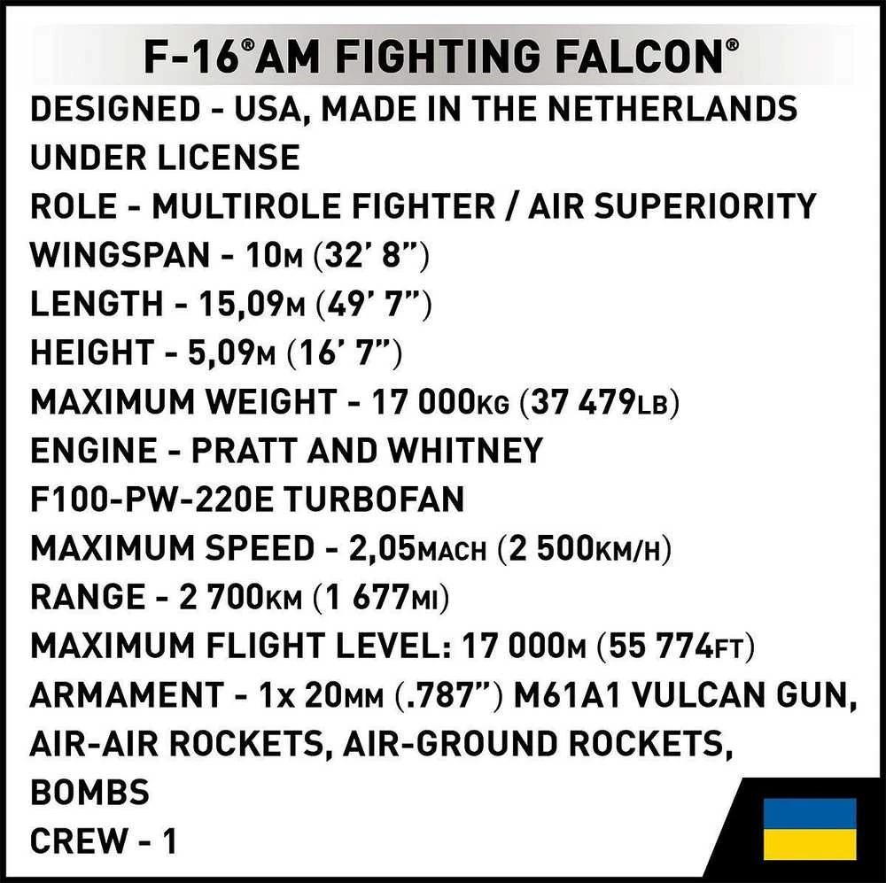 Cobi F-16c „Fighting Falcon“ blokai