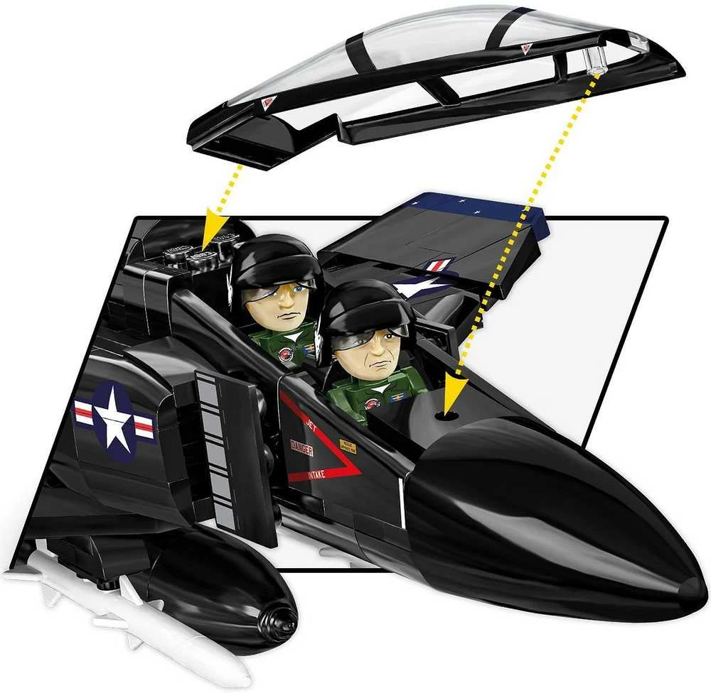 Cobi Konstruktoriaus rinkinys F-4S Phantom II „Juodas Bunny“